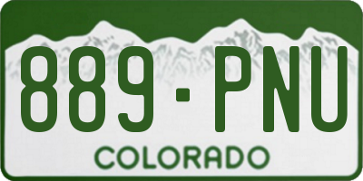 CO license plate 889PNU