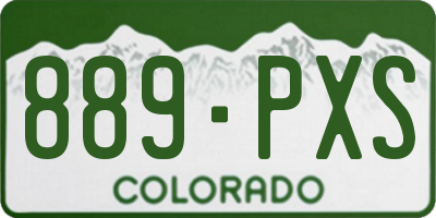 CO license plate 889PXS