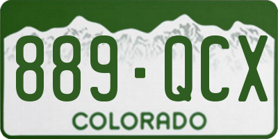 CO license plate 889QCX