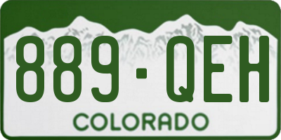 CO license plate 889QEH