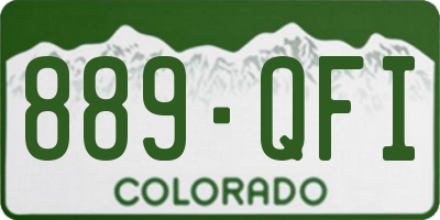 CO license plate 889QFI