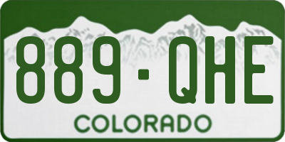 CO license plate 889QHE