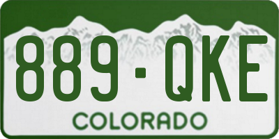 CO license plate 889QKE