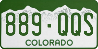 CO license plate 889QQS