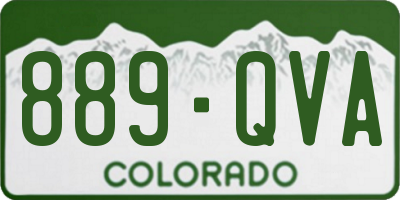 CO license plate 889QVA