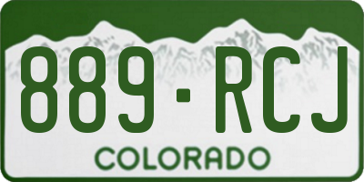 CO license plate 889RCJ