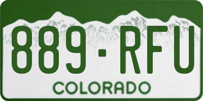 CO license plate 889RFU