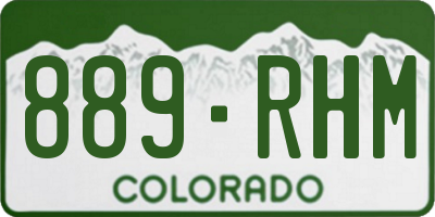 CO license plate 889RHM