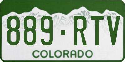 CO license plate 889RTV