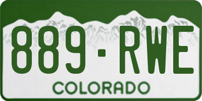 CO license plate 889RWE