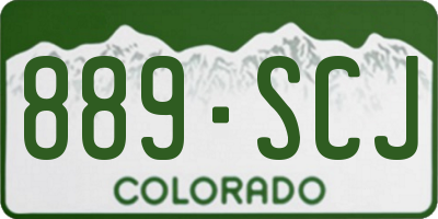 CO license plate 889SCJ