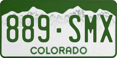 CO license plate 889SMX
