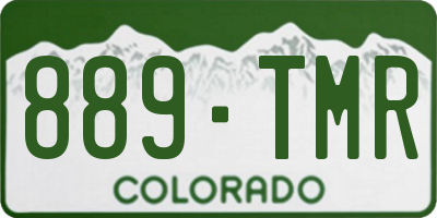 CO license plate 889TMR