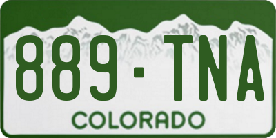 CO license plate 889TNA