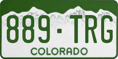 CO license plate 889TRG