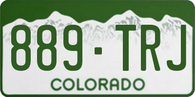 CO license plate 889TRJ