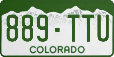 CO license plate 889TTU