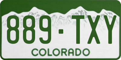 CO license plate 889TXY