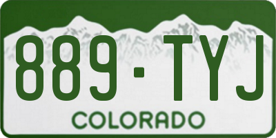 CO license plate 889TYJ