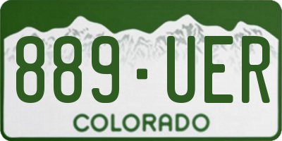 CO license plate 889UER