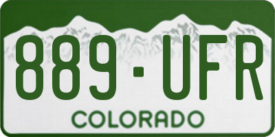 CO license plate 889UFR