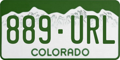 CO license plate 889URL