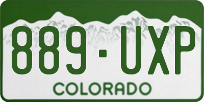 CO license plate 889UXP