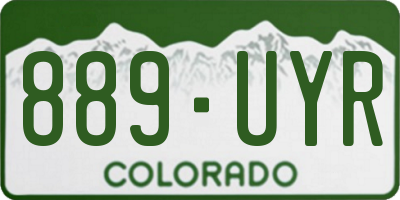 CO license plate 889UYR