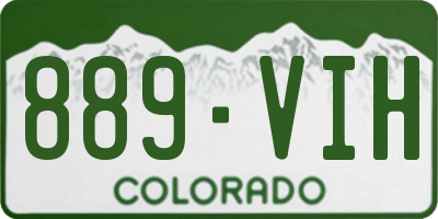 CO license plate 889VIH