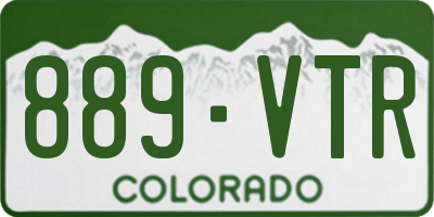 CO license plate 889VTR