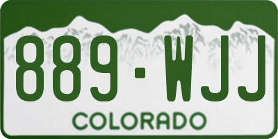 CO license plate 889WJJ
