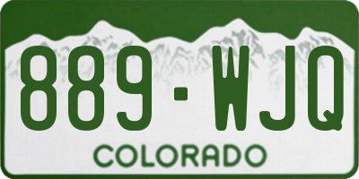 CO license plate 889WJQ