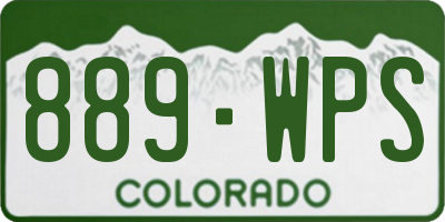 CO license plate 889WPS