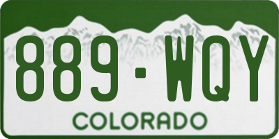 CO license plate 889WQY