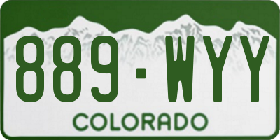 CO license plate 889WYY