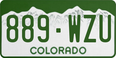 CO license plate 889WZU