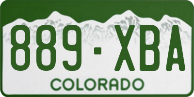 CO license plate 889XBA