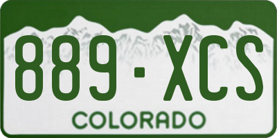 CO license plate 889XCS