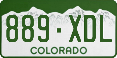 CO license plate 889XDL