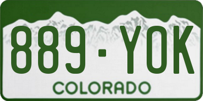 CO license plate 889YOK