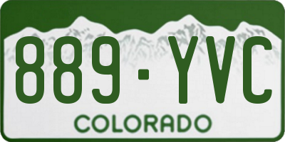 CO license plate 889YVC