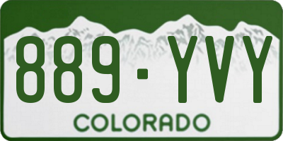 CO license plate 889YVY