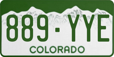 CO license plate 889YYE