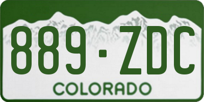 CO license plate 889ZDC