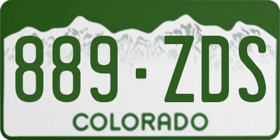 CO license plate 889ZDS