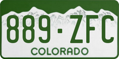 CO license plate 889ZFC