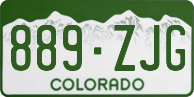 CO license plate 889ZJG