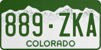 CO license plate 889ZKA