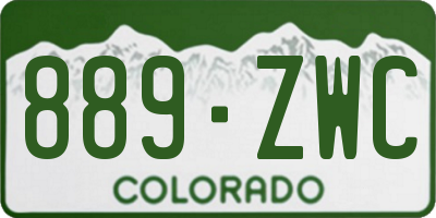 CO license plate 889ZWC