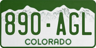 CO license plate 890AGL